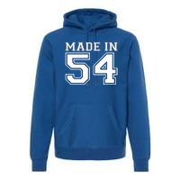 Sporty Jersey Style Made In 1954 70th Birthday Premium Hoodie