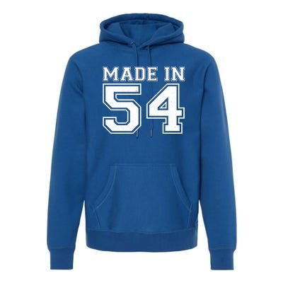 Sporty Jersey Style Made In 1954 70th Birthday Premium Hoodie