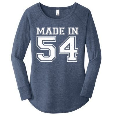 Sporty Jersey Style Made In 1954 70th Birthday Women's Perfect Tri Tunic Long Sleeve Shirt