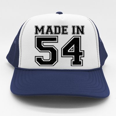 Sporty Jersey Style Made In 1954 70th Birthday Trucker Hat