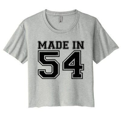 Sporty Jersey Style Made In 1954 70th Birthday Women's Crop Top Tee