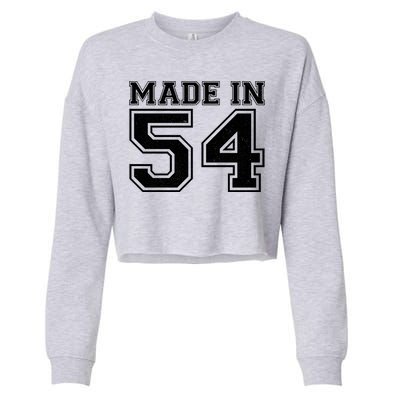 Sporty Jersey Style Made In 1954 70th Birthday Cropped Pullover Crew