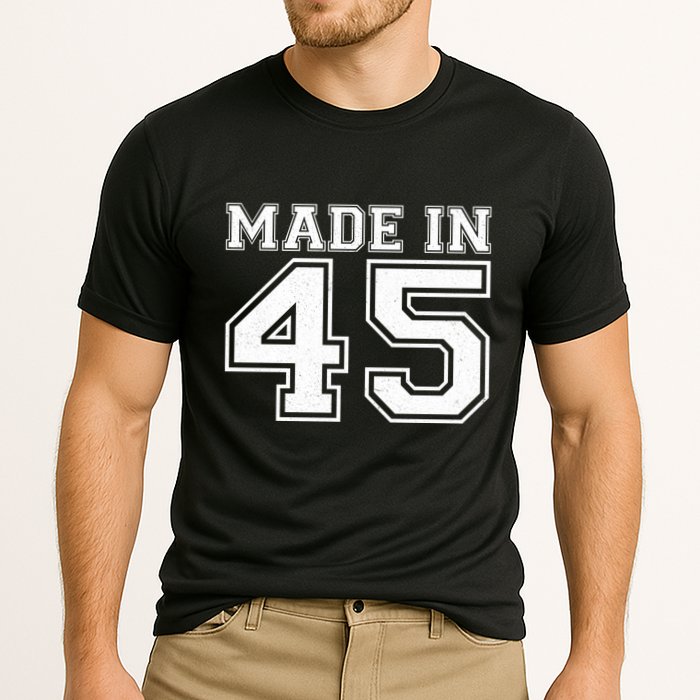 Sporty Jersey Style Made In 1945 80th Birthday Cooling Performance Crew T-Shirt