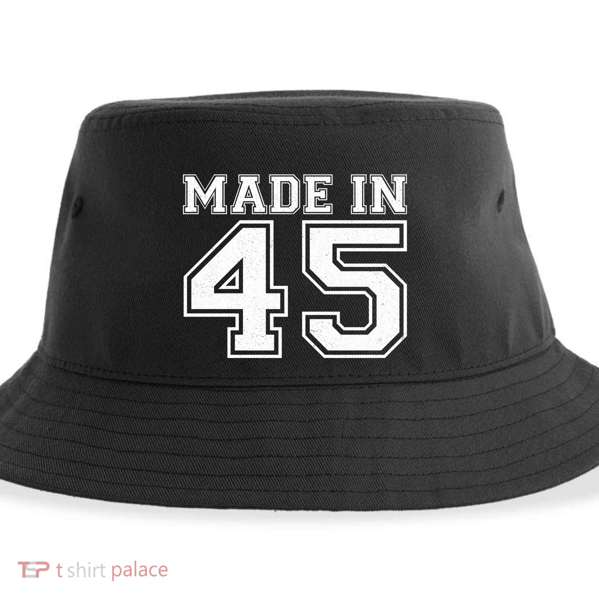 Sporty Jersey Style Made In 1945 80th Birthday Sustainable Bucket Hat