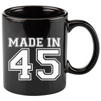 Sporty Jersey Style Made In 1945 80th Birthday 11oz C Handle Ceramic Mug