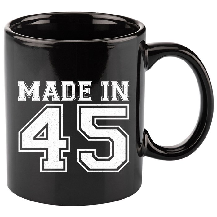 Sporty Jersey Style Made In 1945 80th Birthday 11oz C Handle Ceramic Mug