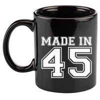 Sporty Jersey Style Made In 1945 80th Birthday 11oz C Handle Ceramic Mug