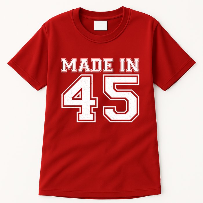 Sporty Jersey Style Made In 1945 80th Birthday Tall T-Shirt