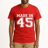 Sporty Jersey Style Made In 1945 80th Birthday Tall T-Shirt