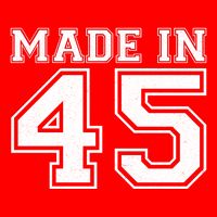 Sporty Jersey Style Made In 1945 80th Birthday Tall T-Shirt