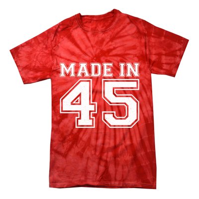 Sporty Jersey Style Made In 1945 80th Birthday Tie-Dye T-Shirt