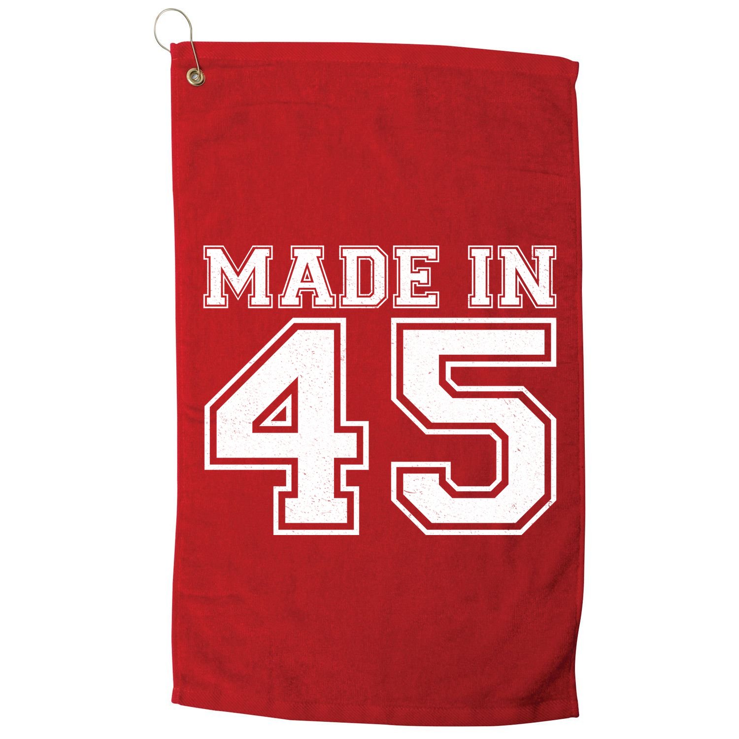 Sporty Jersey Style Made In 1945 80th Birthday Golf Towel