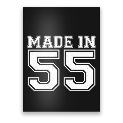 Sporty Jersey Style Made In 1955 70th Birthday Poster