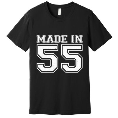 Sporty Jersey Style Made In 1955 70th Birthday Premium T-Shirt