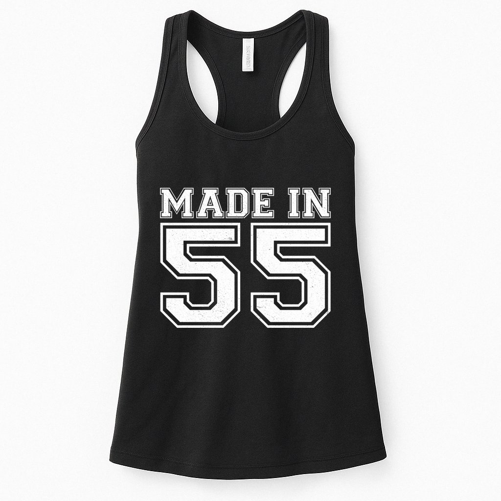 Sporty Jersey Style Made In 1955 70th Birthday Womens Tank Top