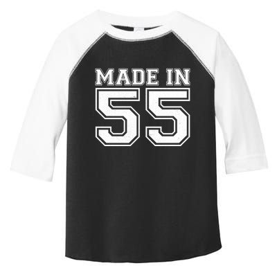 Sporty Jersey Style Made In 1955 70th Birthday Toddler Fine Jersey T-Shirt