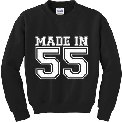 Sporty Jersey Style Made In 1955 70th Birthday Kids Sweatshirt