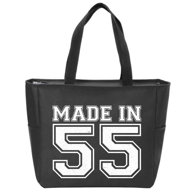 Sporty Jersey Style Made In 1955 70th Birthday Zip Tote Bag