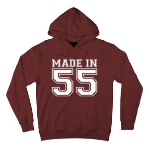 Sporty Jersey Style Made In 1955 70th Birthday Hoodie