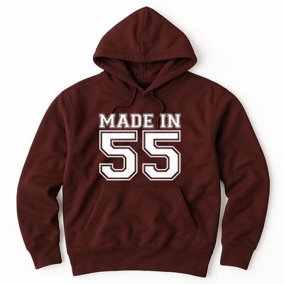 Sporty Jersey Style Made In 1955 70th Birthday Hoodie