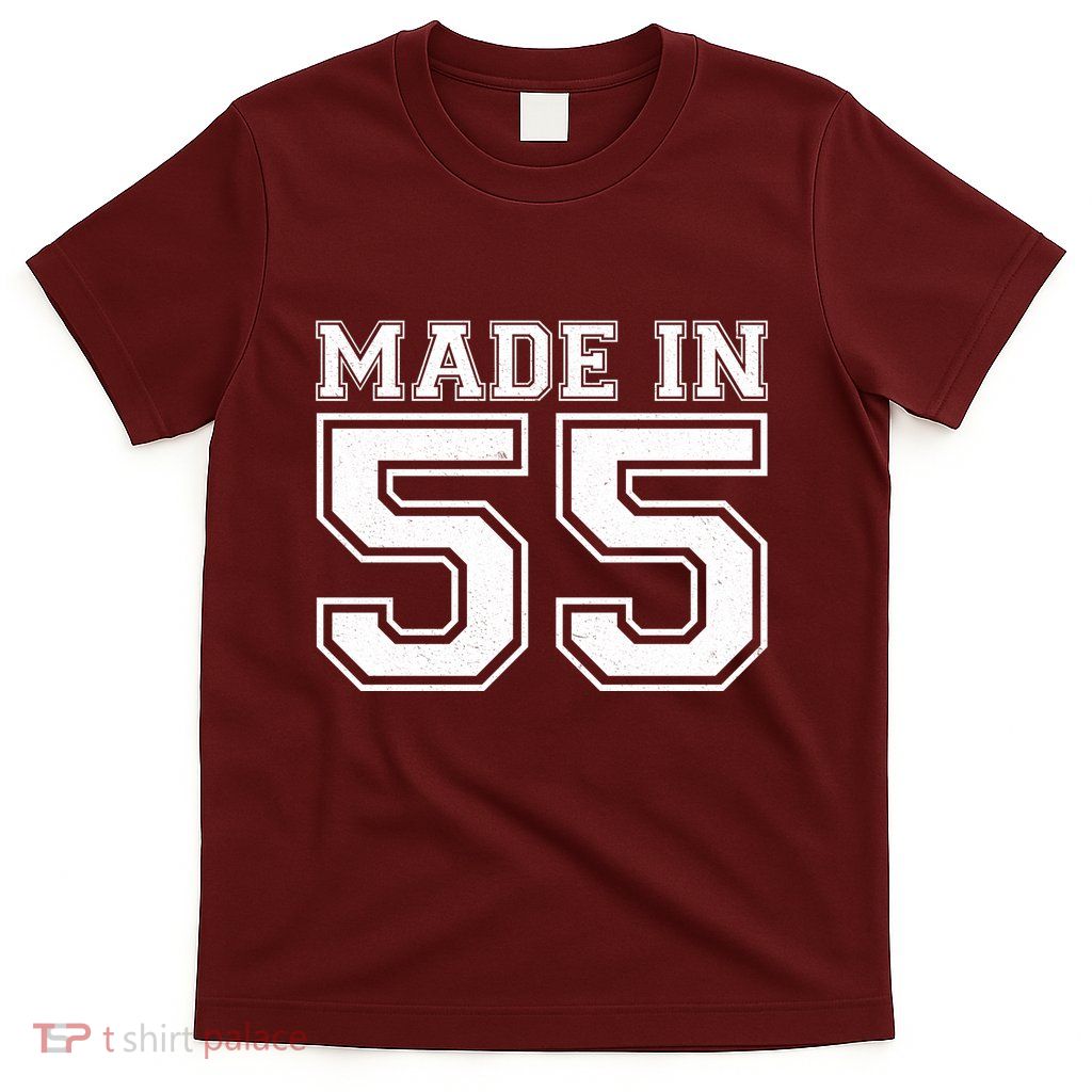Sporty Jersey Style Made In 1955 70th Birthday T-Shirt