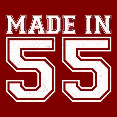 Sporty Jersey Style Made In 1955 70th Birthday T-Shirt