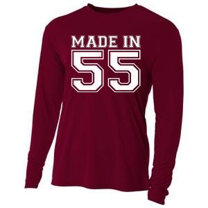 Sporty Jersey Style Made In 1955 70th Birthday Cooling Performance Long Sleeve Crew