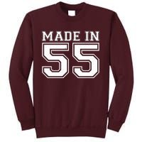 Sporty Jersey Style Made In 1955 70th Birthday Tall Sweatshirt