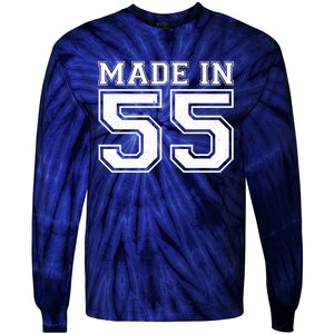 Sporty Jersey Style Made In 1955 70th Birthday Tie-Dye Long Sleeve Shirt