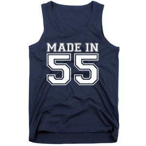 Sporty Jersey Style Made In 1955 70th Birthday Tank Top