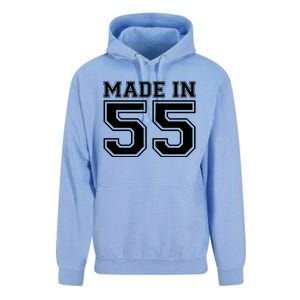 Sporty Jersey Style Made In 1955 70th Birthday Unisex Surf Hoodie