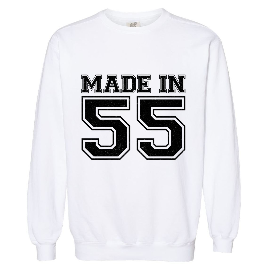 Sporty Jersey Style Made In 1955 70th Birthday Garment-Dyed Sweatshirt