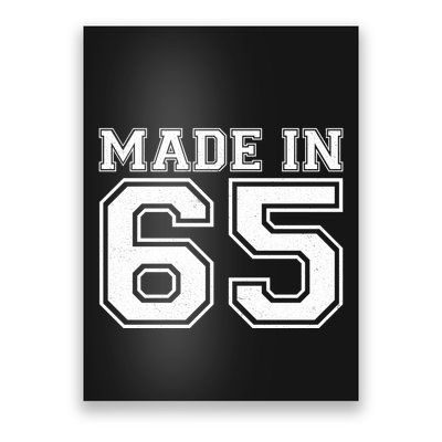 Sporty Jersey Style Made In 1965 60th Birthday Poster