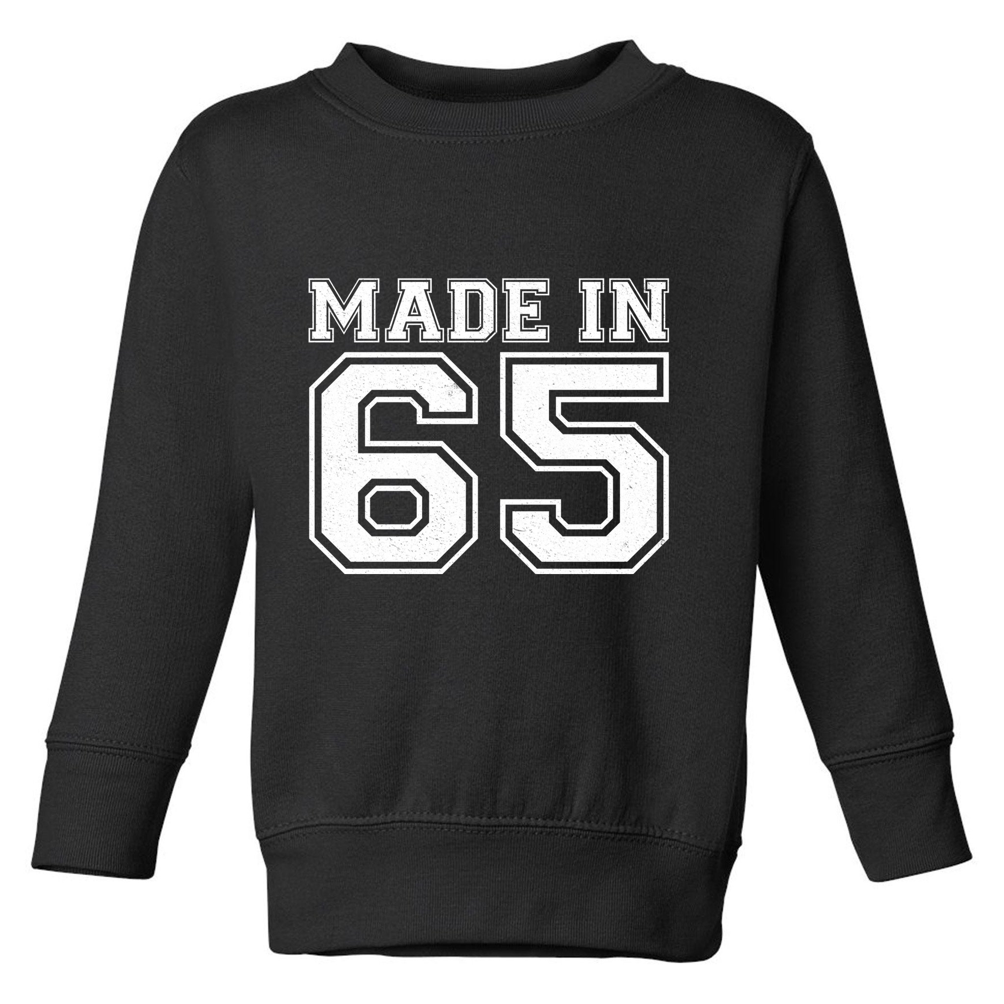 Sporty Jersey Style Made In 1965 60th Birthday Toddler Sweatshirt