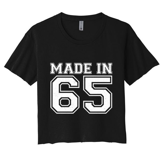 Sporty Jersey Style Made In 1965 60th Birthday Crop Top