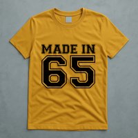 Sporty Jersey Style Made In 1965 60th Birthday T-Shirt