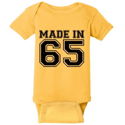 Sporty Jersey Style Made In 1965 60th Birthday Baby Bodysuit