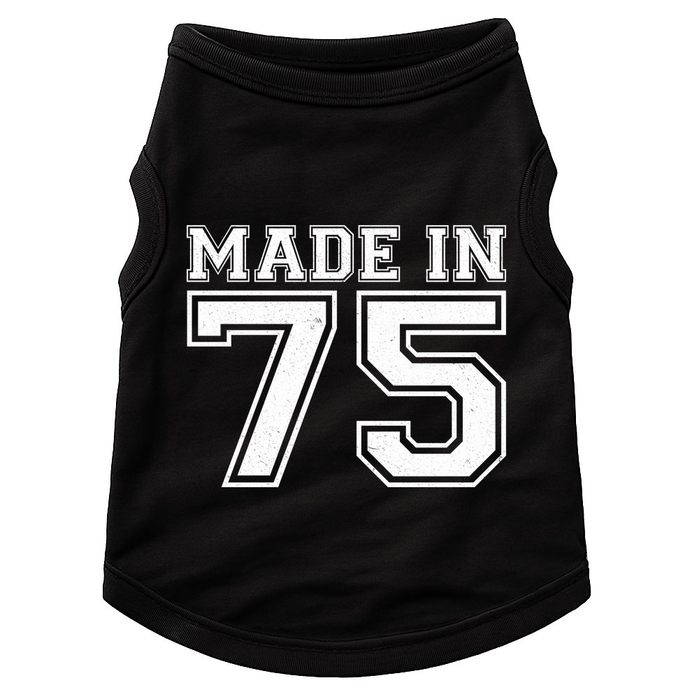 Sporty Jersey Style Made In 1975 50th Birthday Doggie Tank