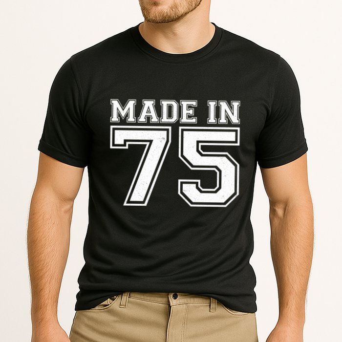 Sporty Jersey Style Made In 1975 50th Birthday Performance Shirt