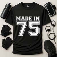 Sporty Jersey Style Made In 1975 50th Birthday Performance Shirt