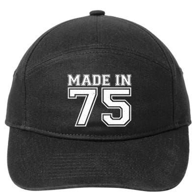 Sporty Jersey Style Made In 1975 50th Birthday 7-Panel Snapback Hat