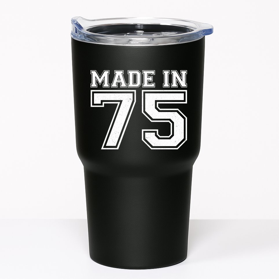 Sporty Jersey Style Made In 1975 50th Birthday Tumbler
