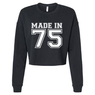 Sporty Jersey Style Made In 1975 50th Birthday Cropped Pullover Crew