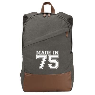 Sporty Jersey Style Made In 1975 50th Birthday Cotton Canvas Backpack