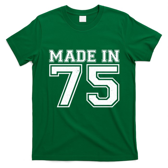 Sporty Jersey Style Made In 1975 50th Birthday T-Shirt