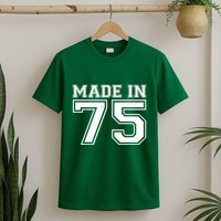 Sporty Jersey Style Made In 1975 50th Birthday T-Shirt