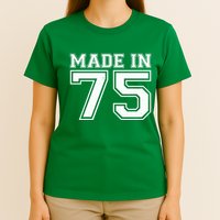 Sporty Jersey Style Made In 1975 50th Birthday T-Shirt
