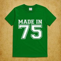 Sporty Jersey Style Made In 1975 50th Birthday T-Shirt