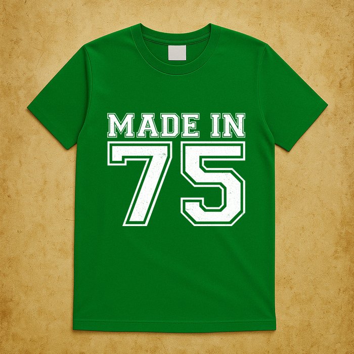 Sporty Jersey Style Made In 1975 50th Birthday T-Shirt