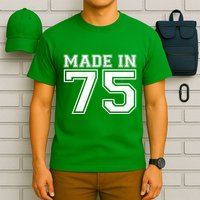 Sporty Jersey Style Made In 1975 50th Birthday T-Shirt